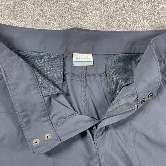 Columbia Shorts Womens 14 Nylon Hiking Ripstop Stretch Outdoors Capris Blue Gray - Picture 7 of 13